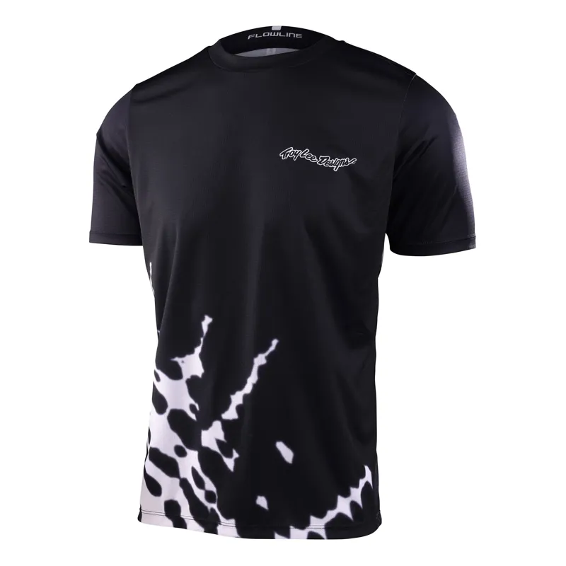 Troy Lee Designs Flowline Short Sleeve Big Spin Jersey in Black